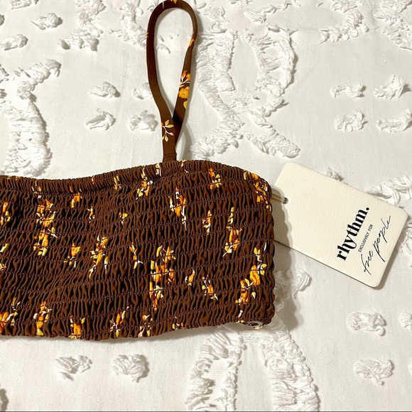 Free People Rhythm Brown Floral Bikini - Picture 4 of 10